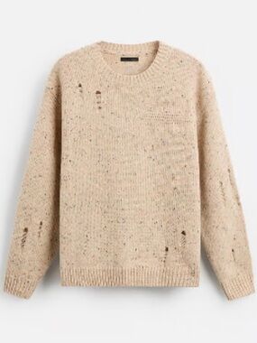 ZARA Weathered Ripped Effect Sweater